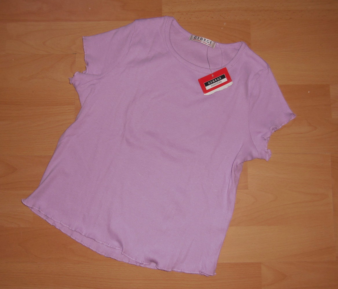 NEU-George /Engl. Fliederfarbenes T-Shirt Gr.7-8y ca 122-128