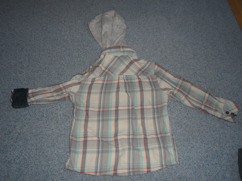 Flanellhemd cool Vertbaudet 92/98 mit Kapuze