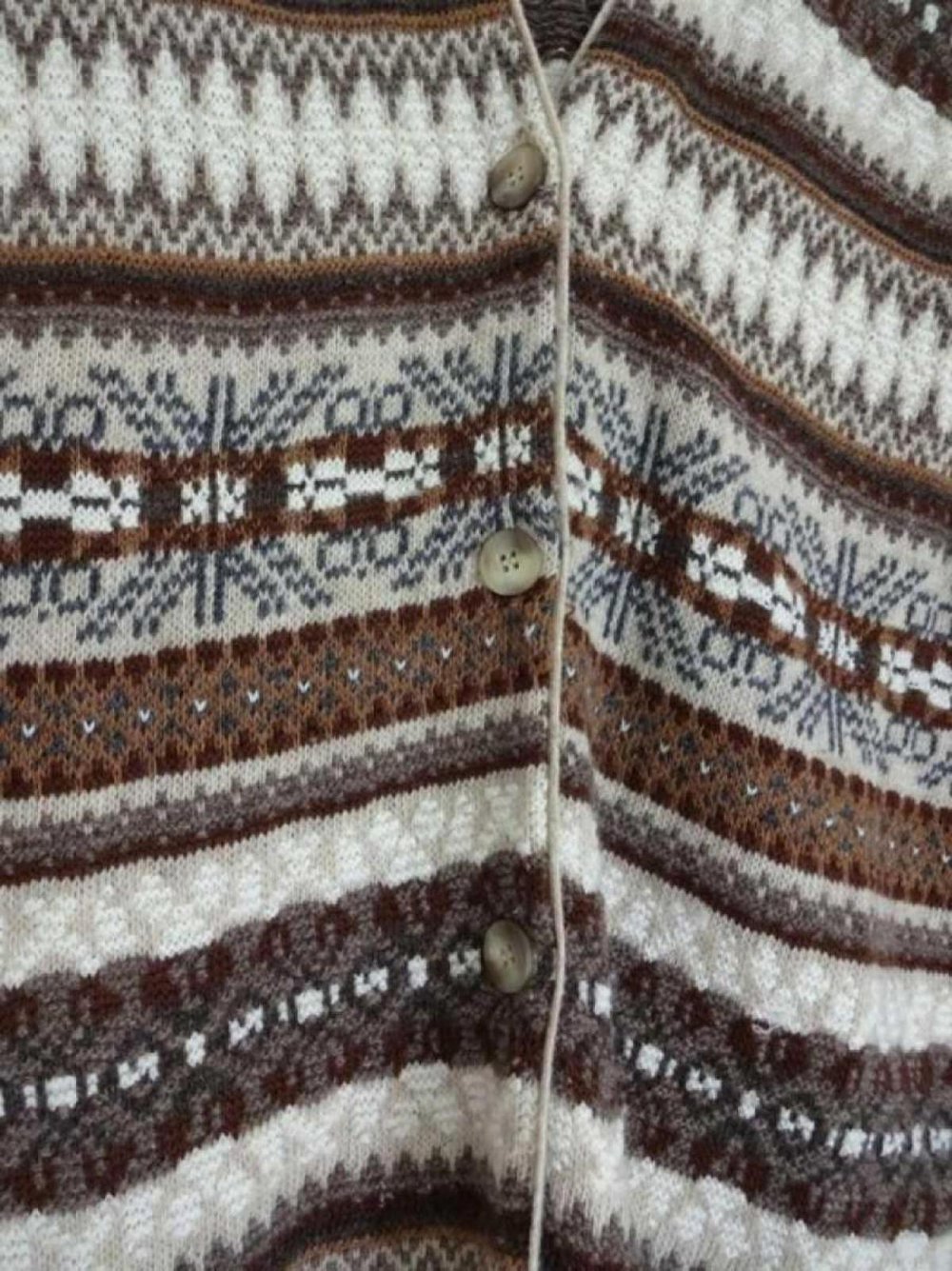 Lange Vintage Wollweste Herbst Winter Norweger Gr. 40 Gr. 42 Gr. M