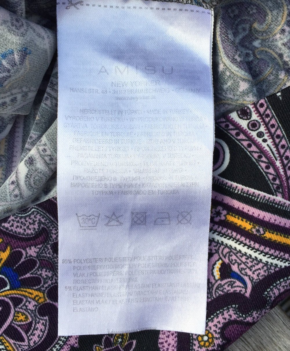 AMISU Bandeau TOP Paisley Muster Gr. S