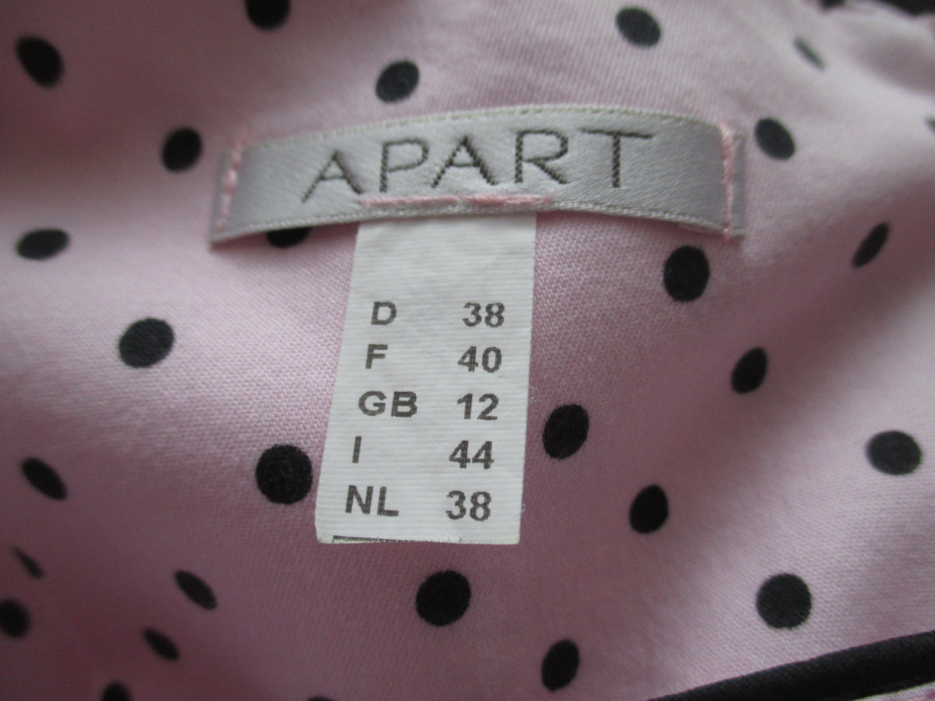 Apart; zuckersüßer Polka Dost Rock, A - Linie, Gr. 38, Rockabilly, rosa - schwarz