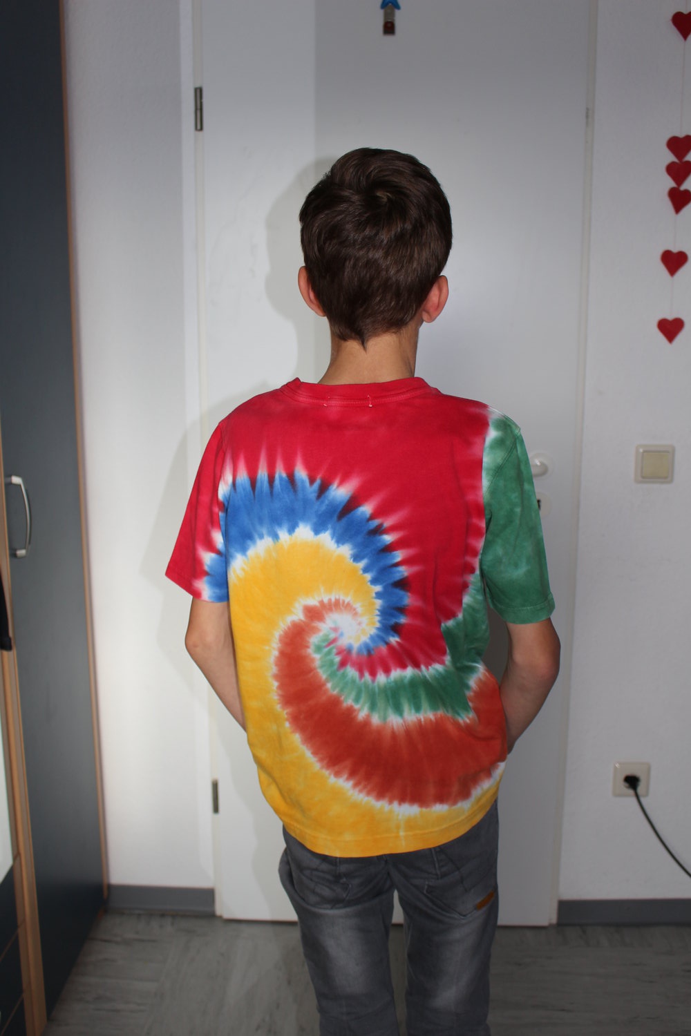 387. Unisex Batik-T-Shirt von Lands End, Gr. 146