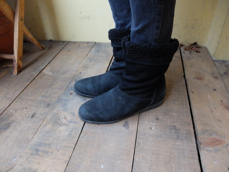 Wildlederstiefel von Ecco gefüttert Winterstiefel Lederstiefel Vintage Hipster Blogger