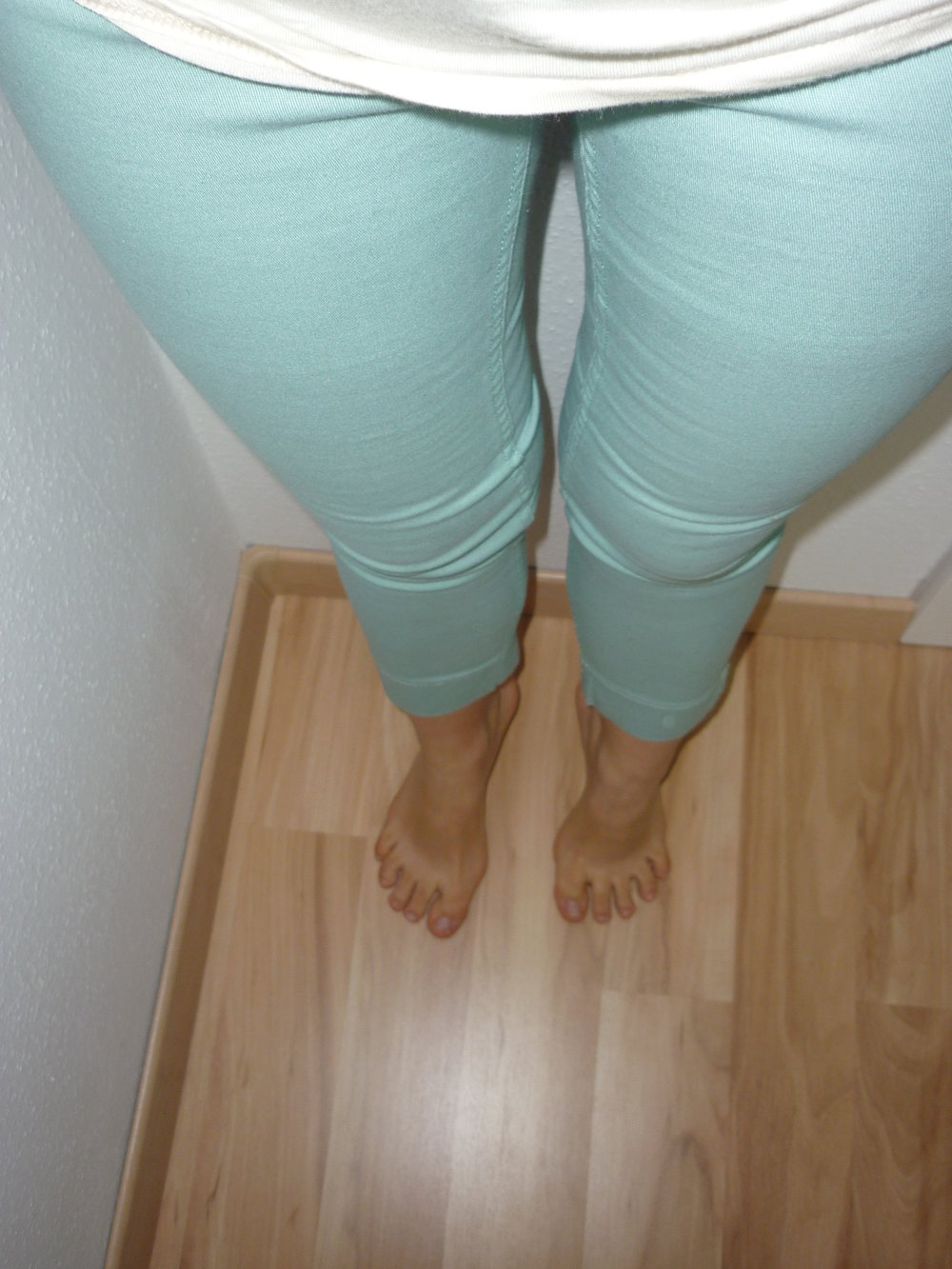 H&M High Waist super skinny ankle Jeans Hose mint Größe 34 XS