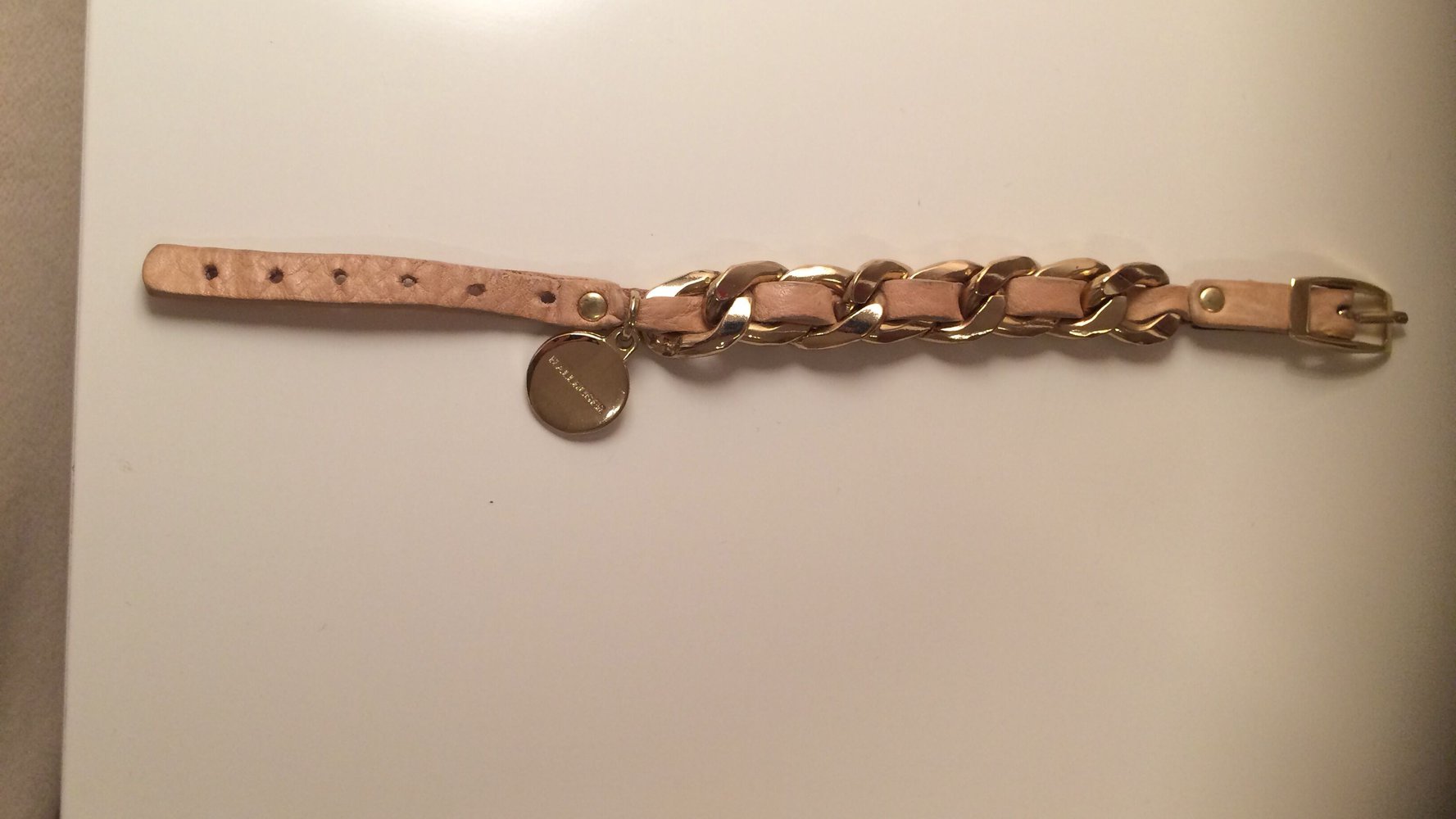 Hallhuber Lederarmband mit gold