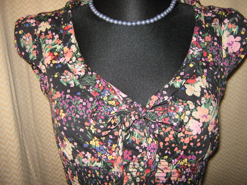 NEU Romantik Blüten Blumen Flower- Power Mille Petit fleur Bluse mit Puffärmeln 