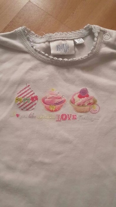 Weißes kurzarm Shirt in Größe 80