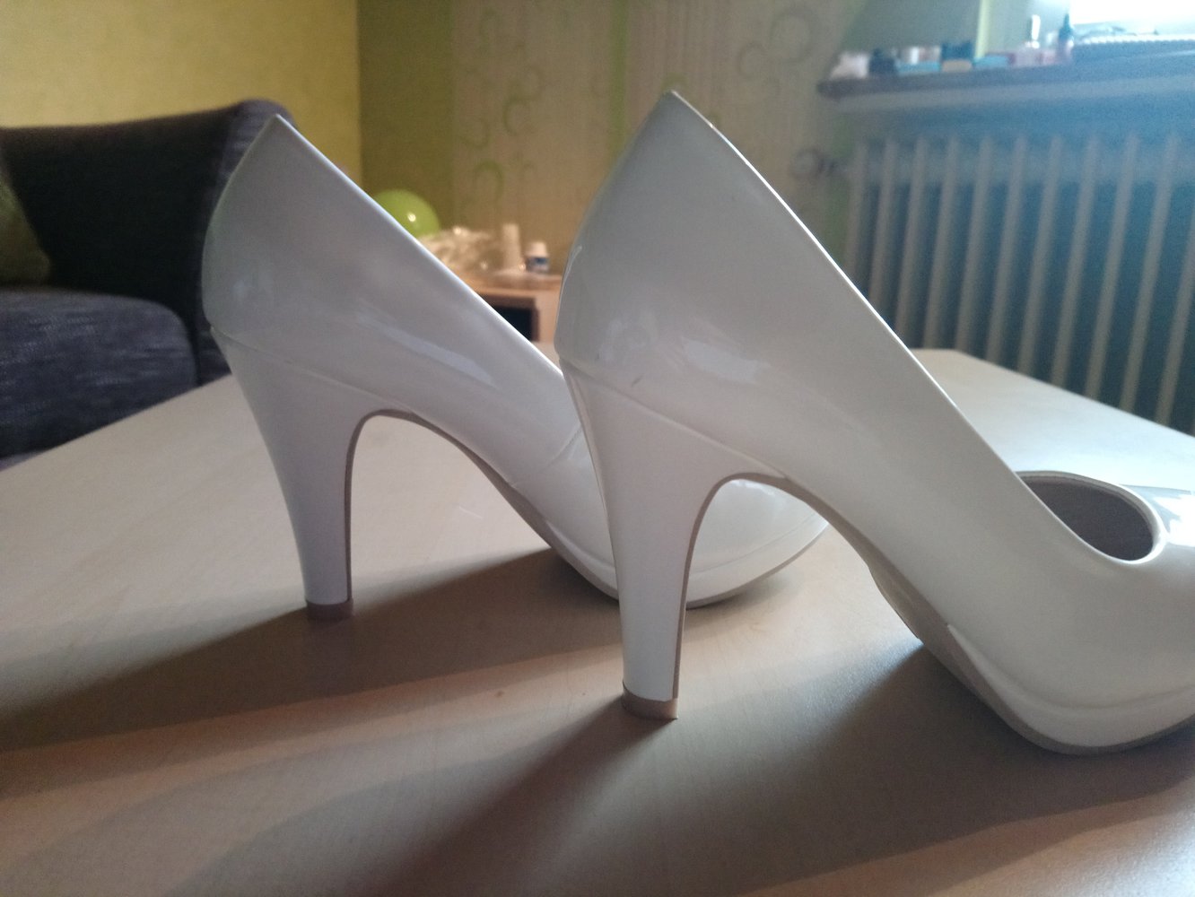 weiße Lack pumps 