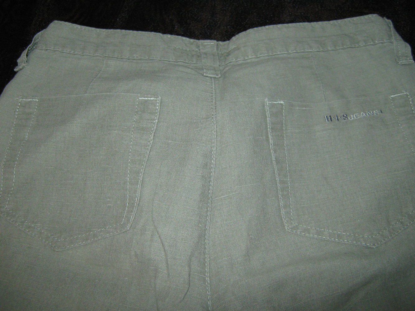 VINTAGE Leinen Marlene- Style Schlag Anzug Hose 