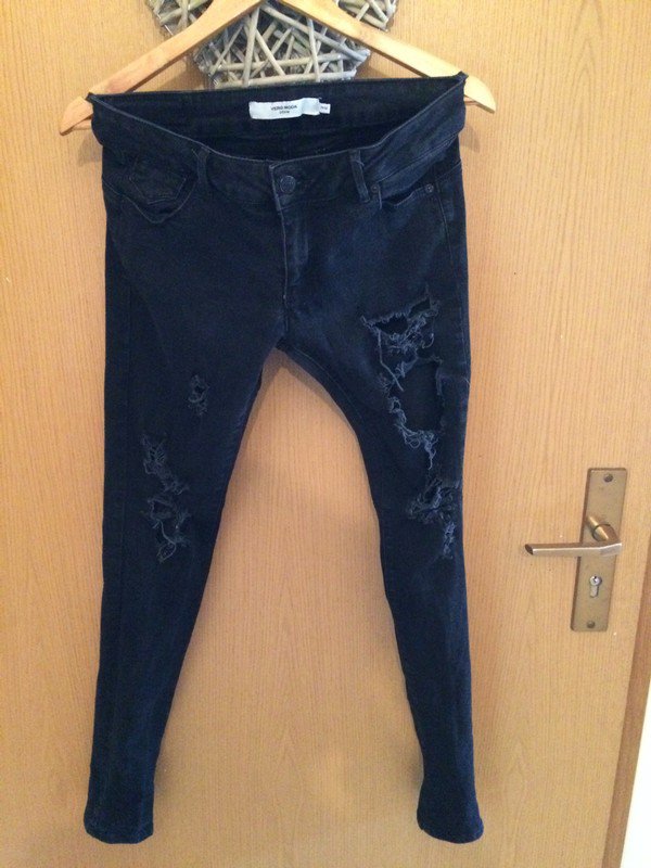 *** Jeans ~ Vero Moda ~ Schwarz ~ Biker ***