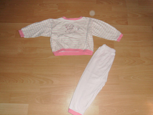 Schlafanzug von Coconette, rosa-weiß mit Motiv, Gr. 98