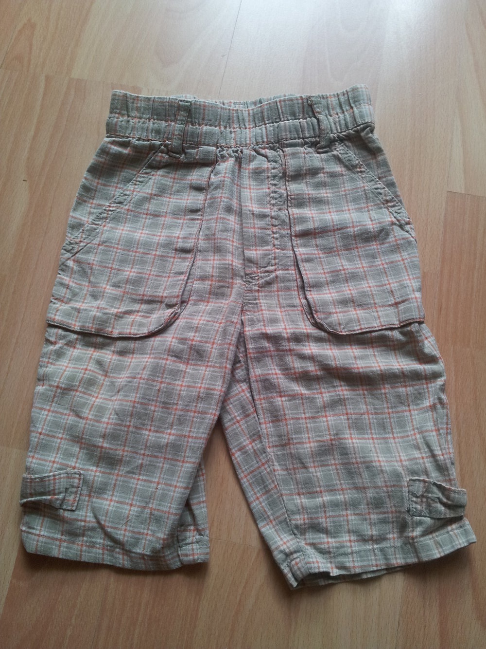 kurze Hose Sommerhose beide orange kariert Gr. 86