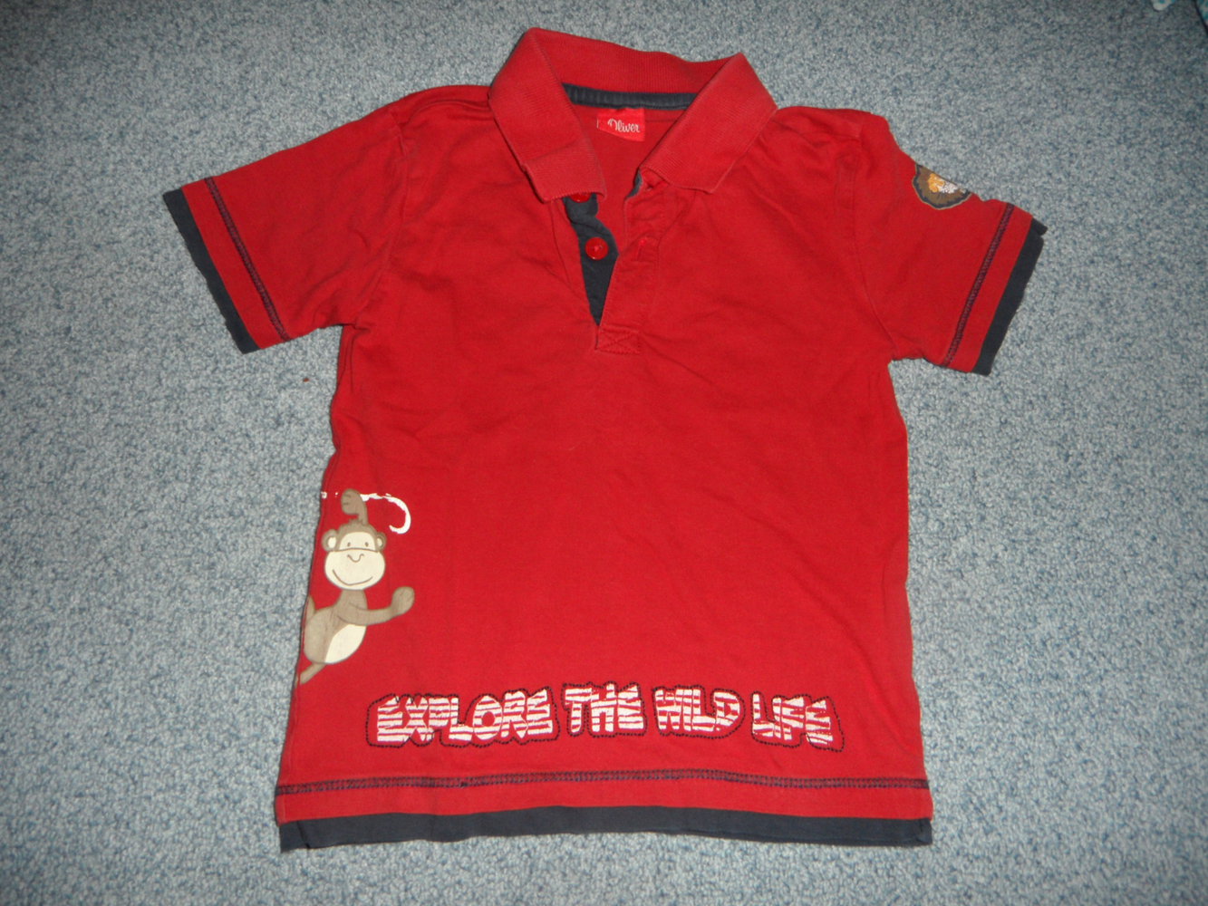 s.Oliver tolles Polo-Shirt Hemd mit Affe