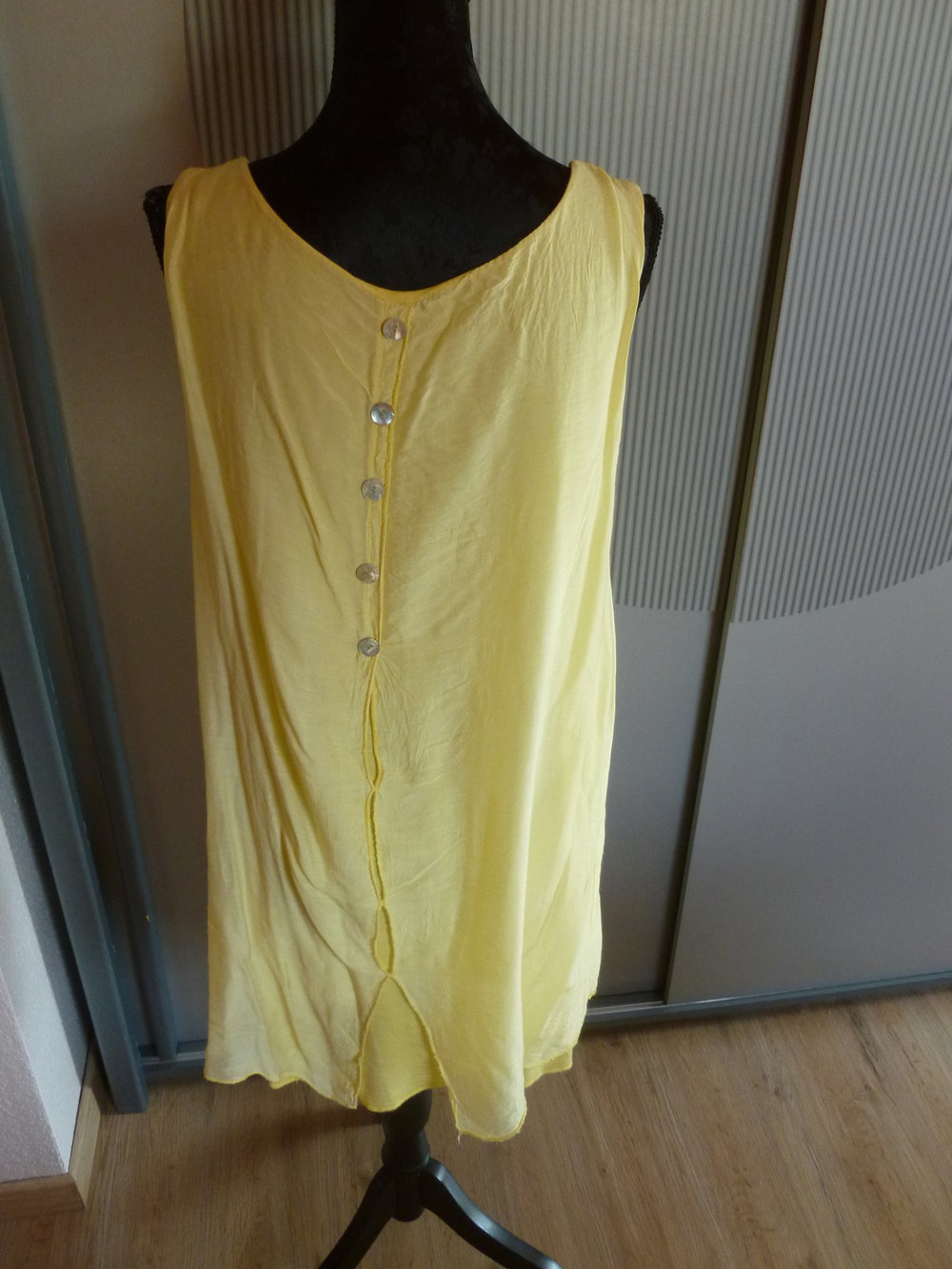 Kleid Shirt gelb Made in Italy