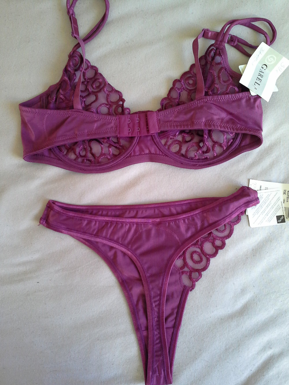 Garel Violeta , melba, stellenweise durchsichtiig, Tanga M BH 80D