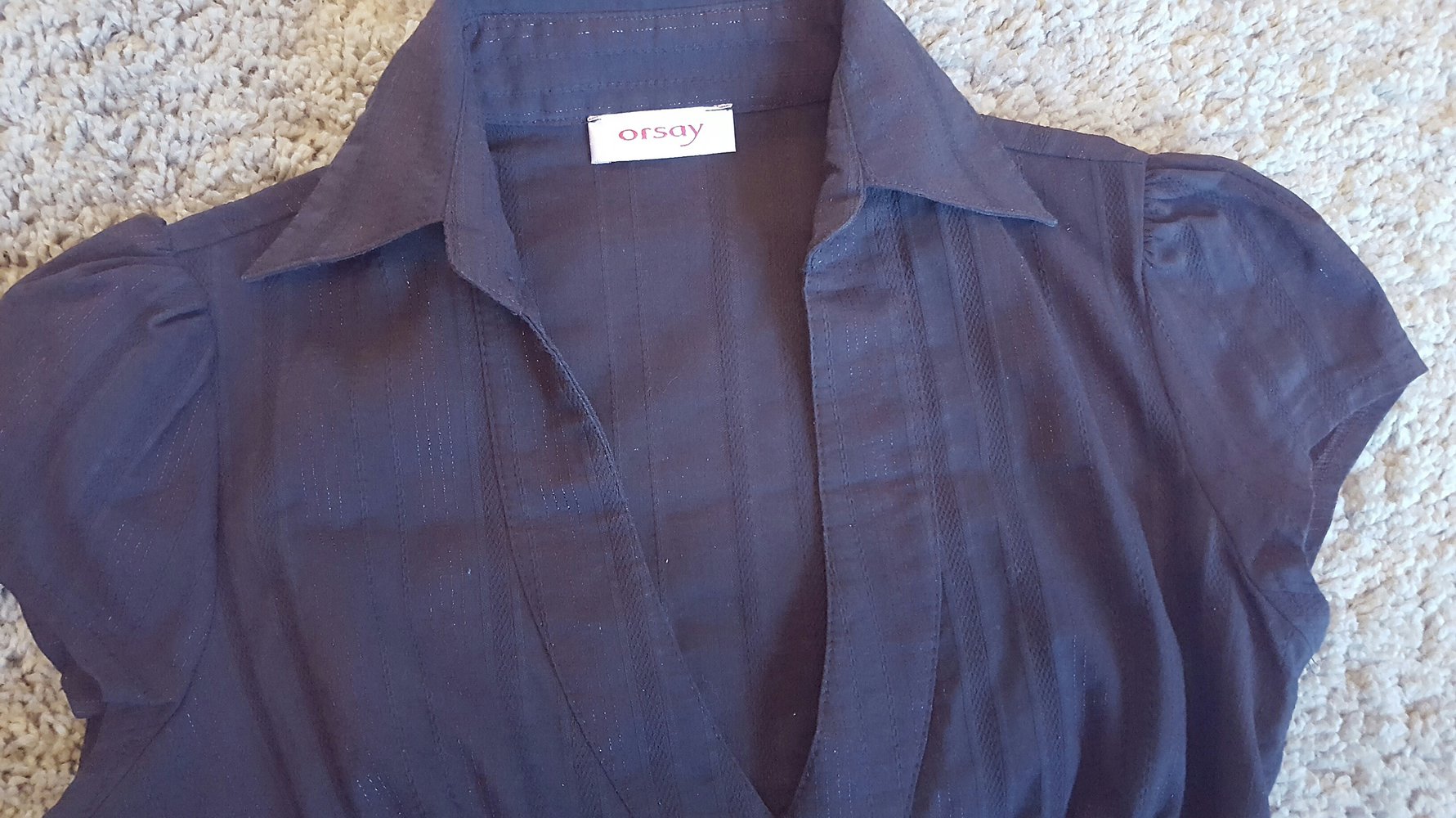 Süße Orsay Sommer Bluse Braun XS