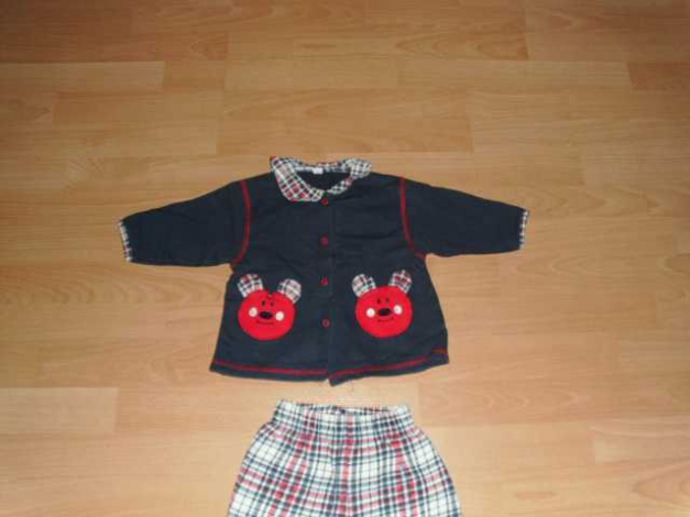 2 Teiler, Jacke und Hose, blau kariert, Gr. 80