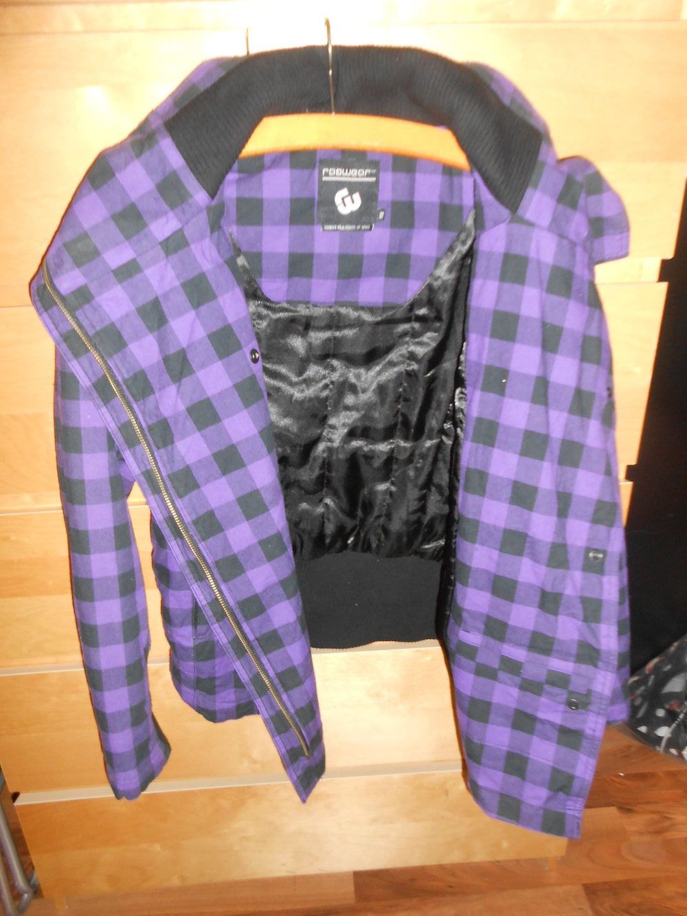 ragwear Mantel Jacke lila schwarz XS