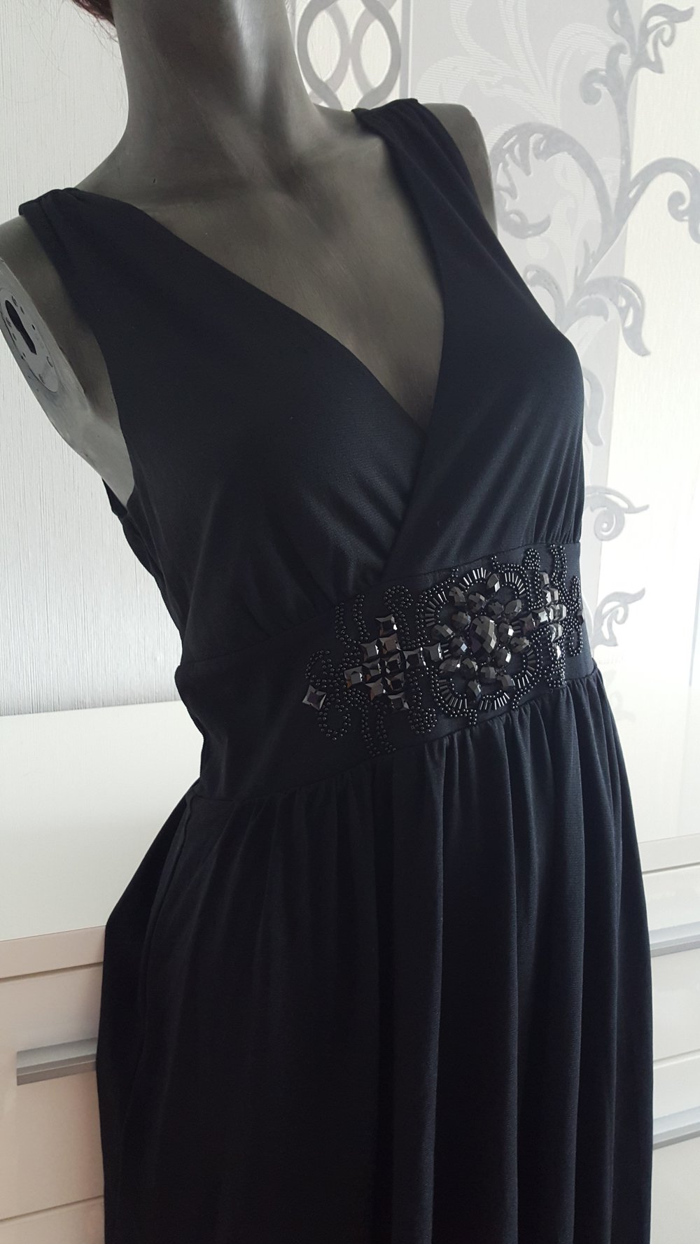 Elegantes schwarzes Esprit Kleid Hochzeit besondere Anlässe 40 42 L XL evtl. 44 da dehnbar