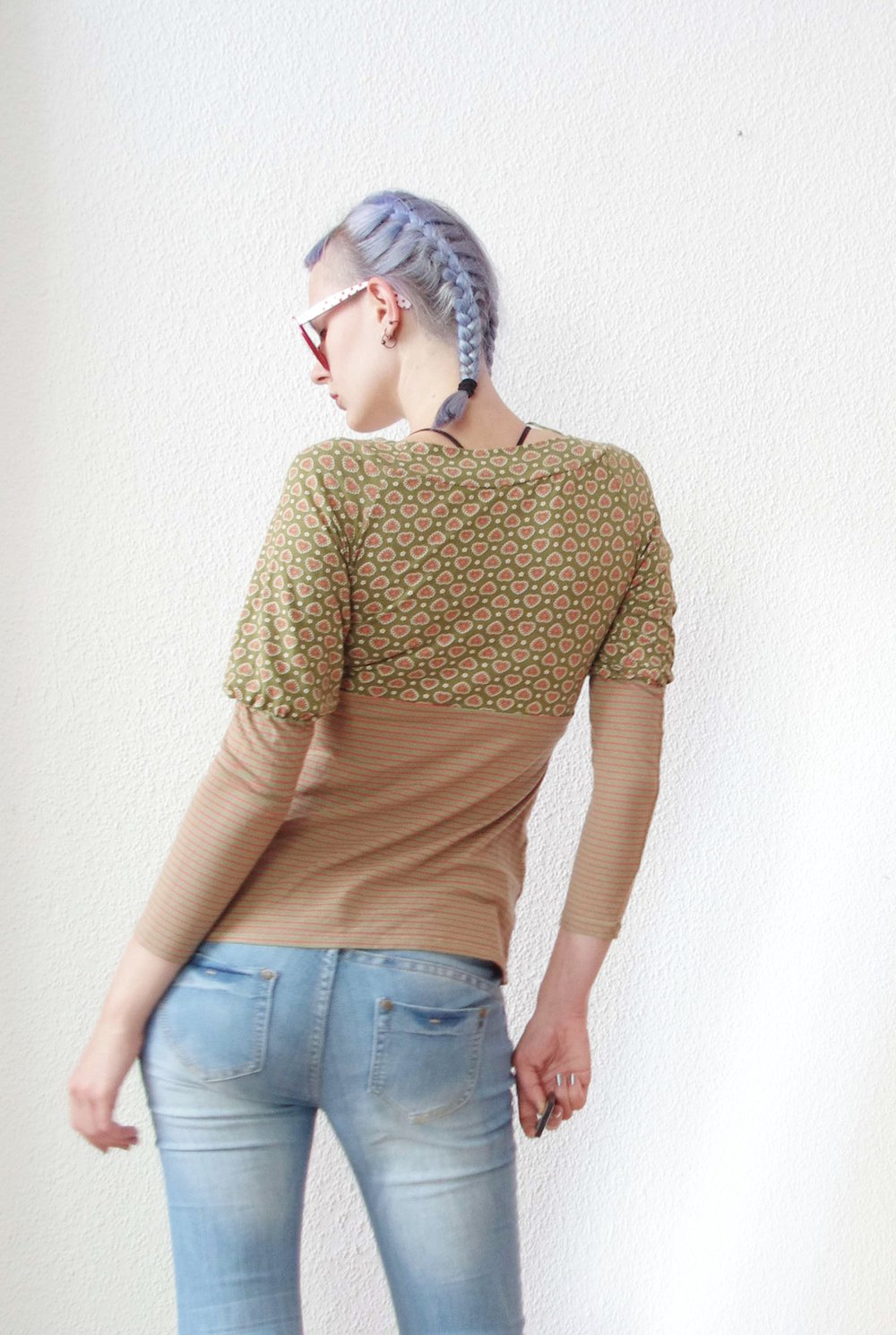 Blutsgeschwister Thermal Gr. S 36 38 Longsleeve grün orange