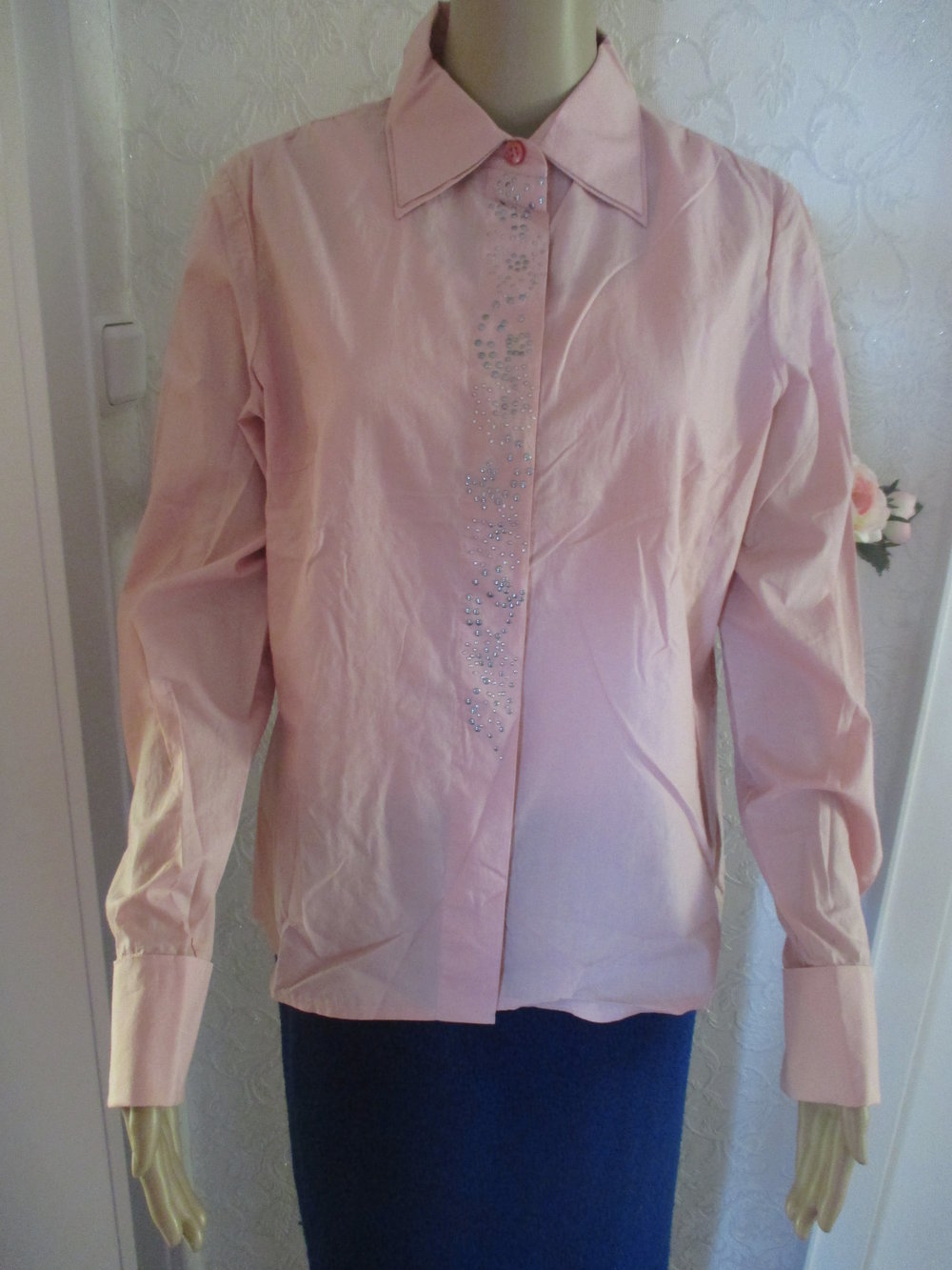 NEU * DESIGNER * Business * Freizeit * Silber Nieten * Hemd- Bluse 