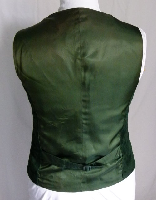 Folklore Leder Weste, waldgrün, Mori Trachten Retro Vintage Cottagecore