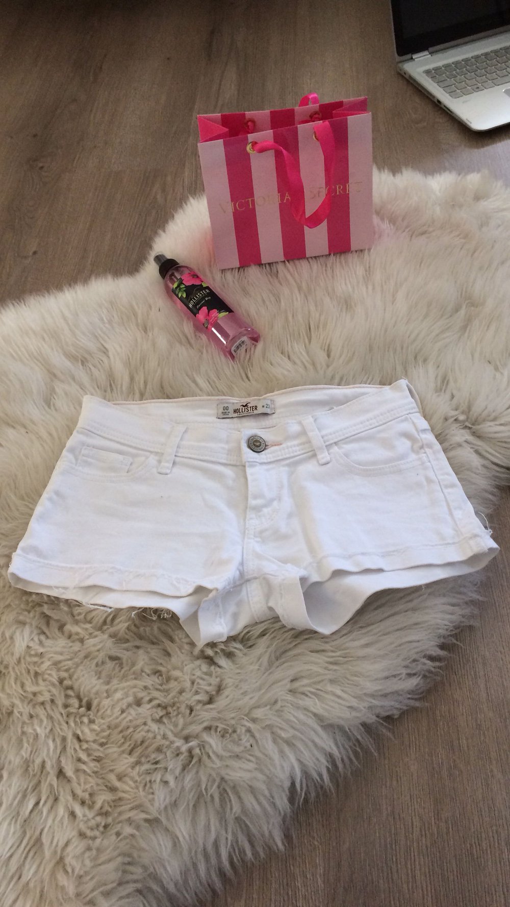 Hollister Jeansshorts weiß