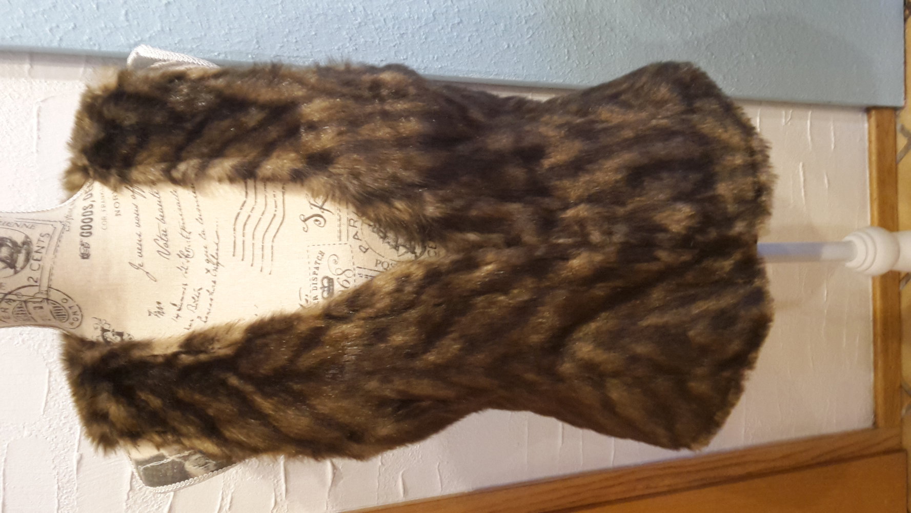 NEUE TomTailor Kunst-Pelz Jacke, Weste, braun, Fell, Gr. 40