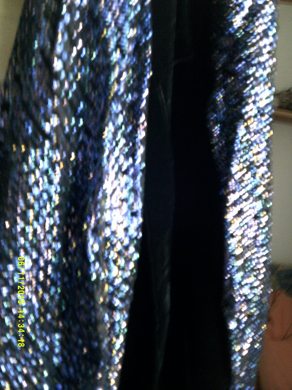 Vintage Gllitzer-Samtjacke