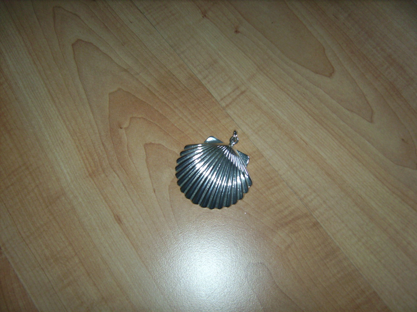 Talisman,Jacobsweg, Ungetragen, schwarz-silberfarben, Jacobsmuschel, Pilgersouvenir Santiago de Compostela, Kette, Taschenrosenkranz, Glücksbringer