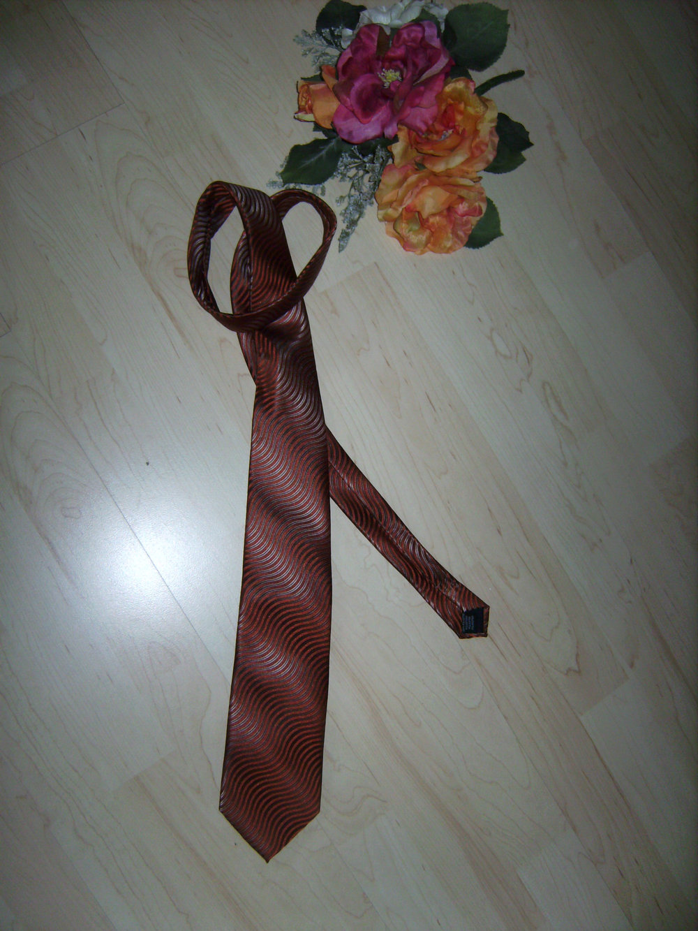 Krawatte, Retro Rostbraun Glamour Herrenkrawatte Bühnen-Accessoire, Uniform 70th, Vintage, Schlips