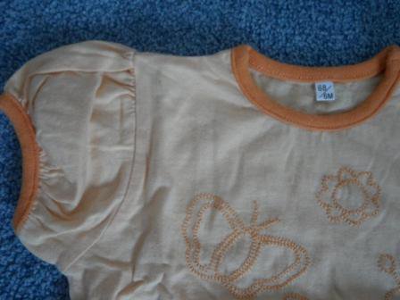 zuckersüßes T-Shirt Gr. 68 Puffärmel, Stickerei