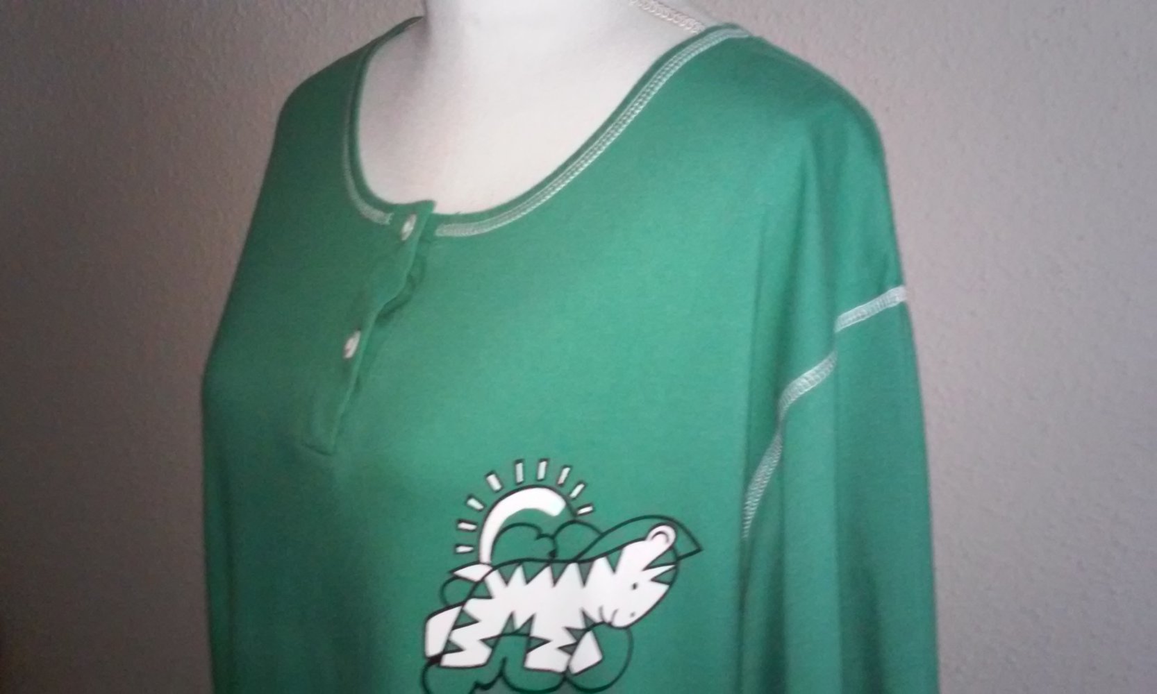 Shirt Nachthemd Schlafhemd kurzarm Pyjama Sleepshirt Schlafshirt Nachtkleid