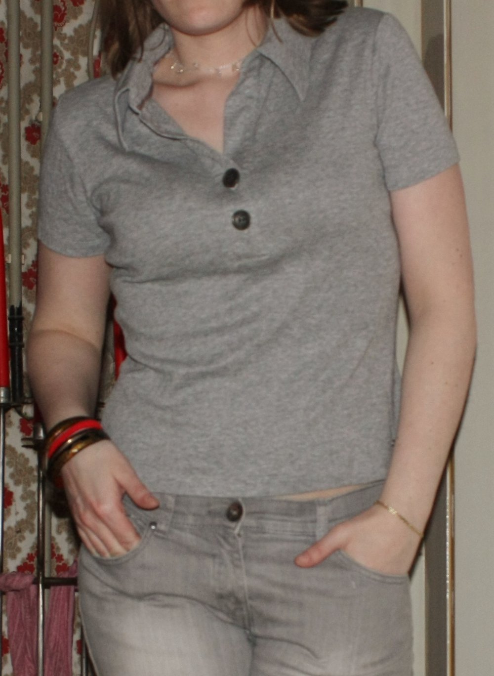 Poloshirt, Bluse, T-Shirt, grau, S.Oliver, Gr. 34