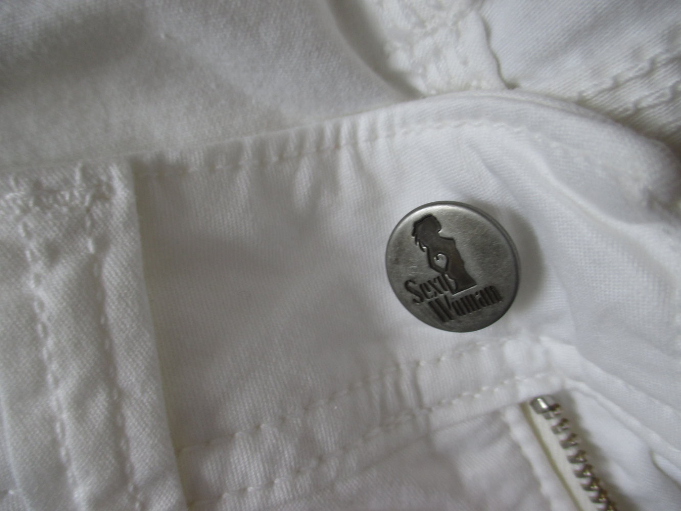 weiße Jeans, Einstein; sexy woman, skinny, niedrige Leibhöhe, 5 pocket, Gr. 34 / 36 XS