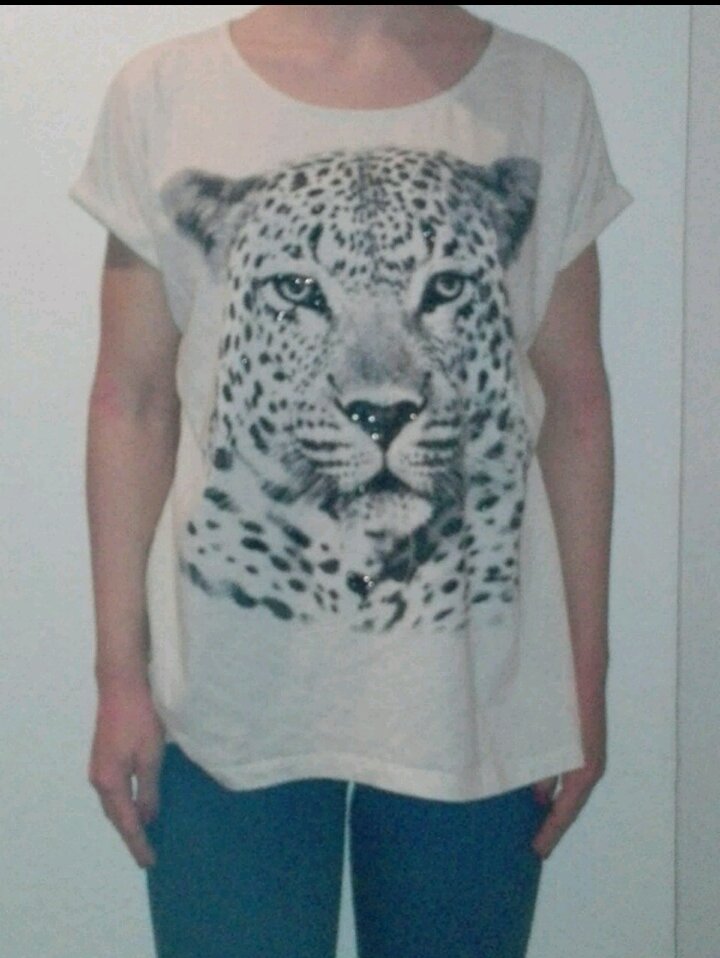 T-Shirt Größe L Leoparden Druck