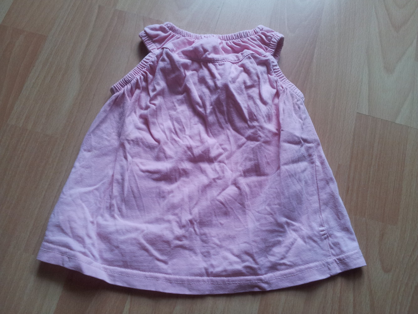 Top rosa pink Blumen ohne Ärmel Gr. 86 