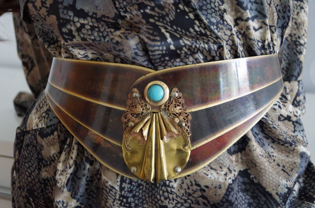 Steampunk Vintage Taillengürtel Hüftgürtel Gürtel mit Kette verstellbar