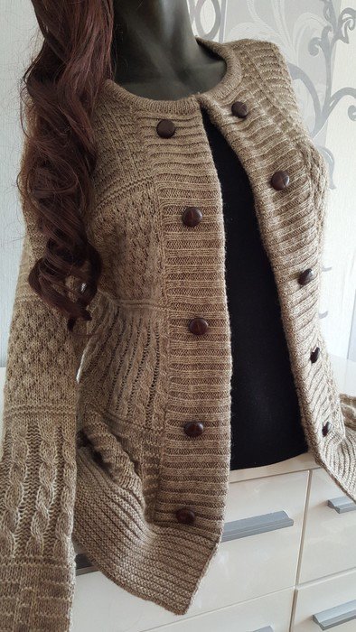 Warmer Cardigan braun Strick M L 38 40