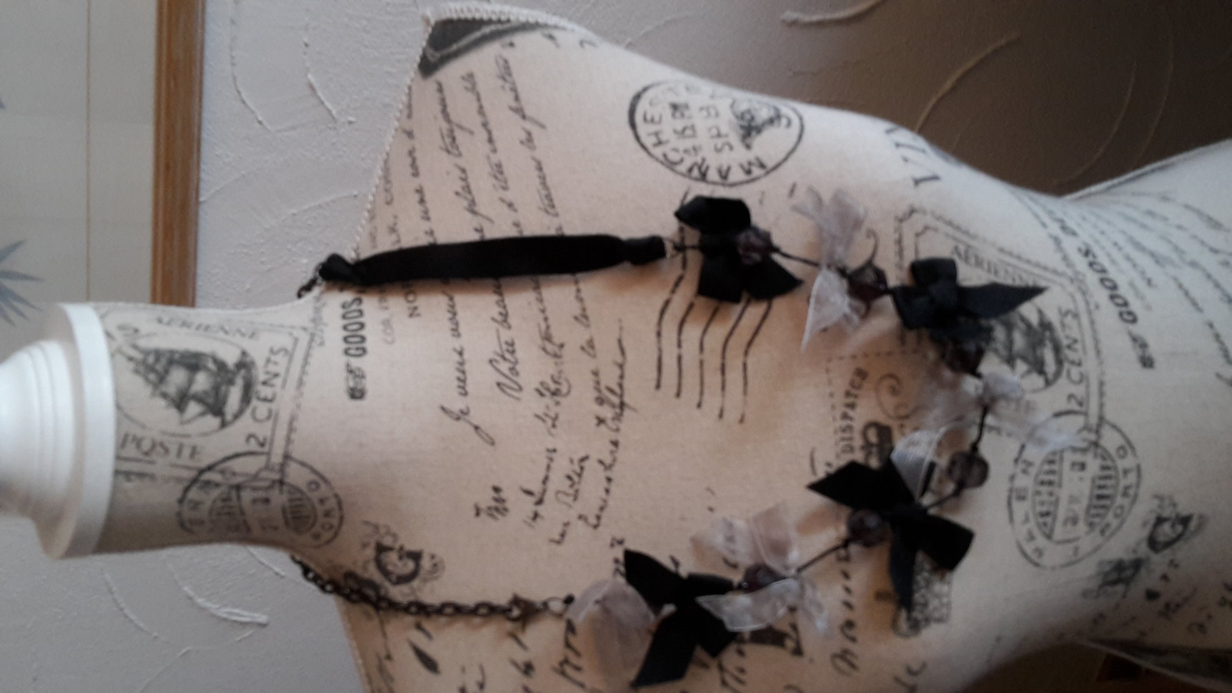 Halskette schleifen schwarz weiß chic street one Business