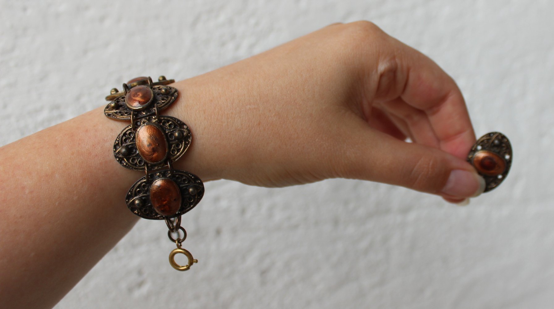 altgoldenes braunes True Vintage Armband