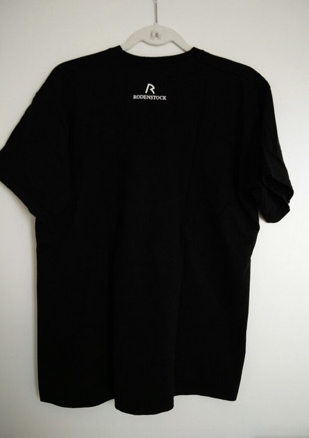 Schwarzes Shirt mit Rodenstock-Print