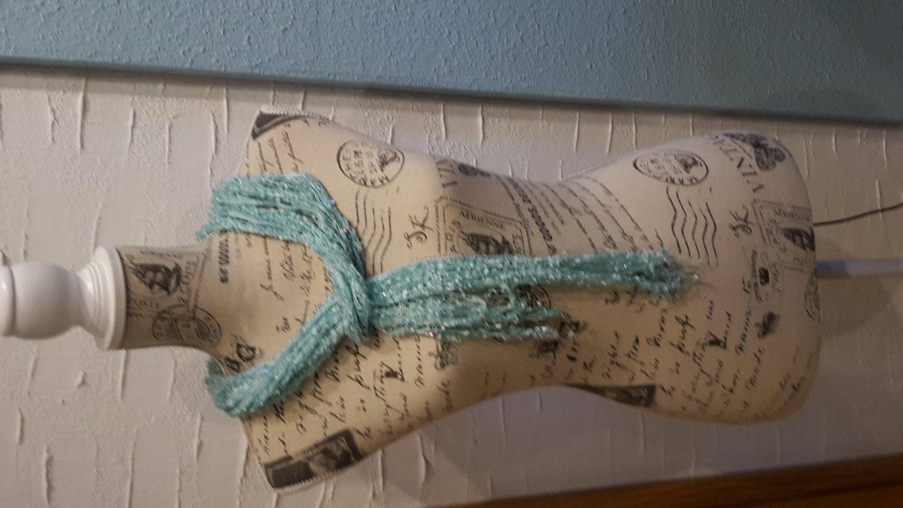 blau türkis pailetten schal tuch assesoires glitzer