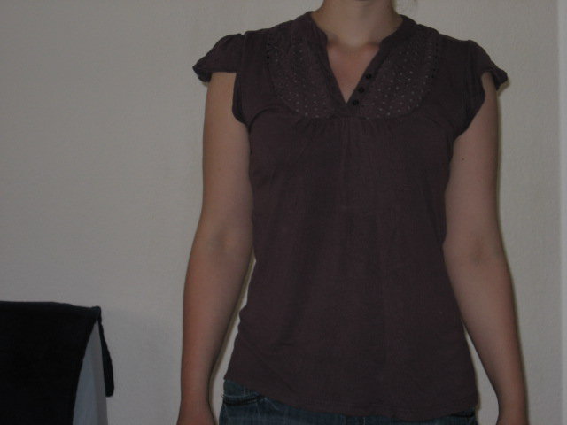 lila Flatter-T-Shirt