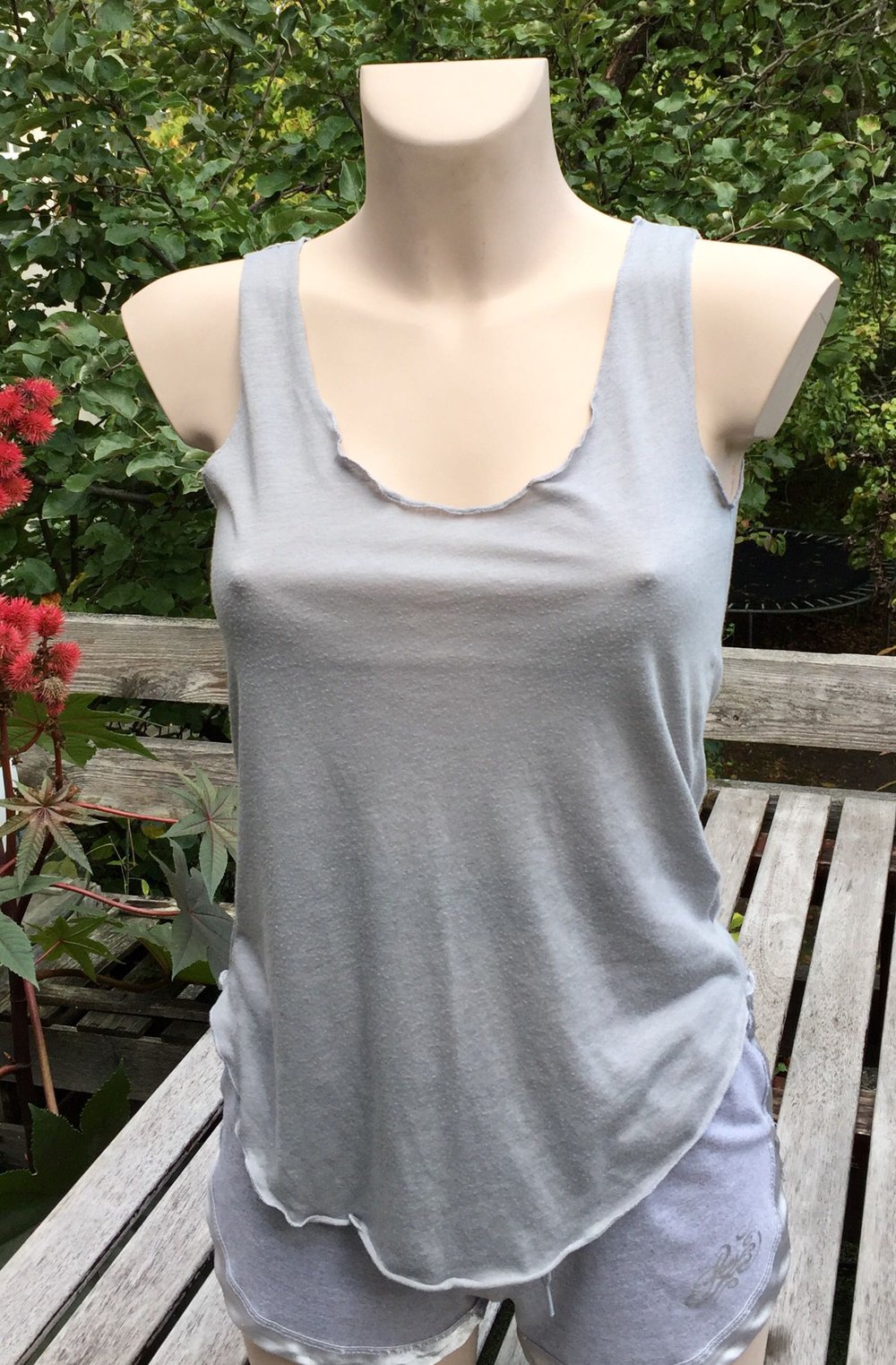VERO MODA Tanktop grau superleicht Gr. S