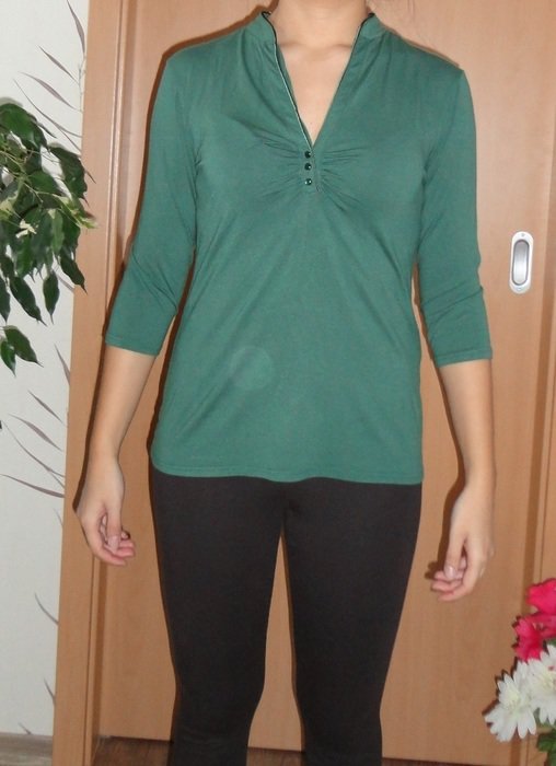 Shirt grün Orsay Basic dreiviertel