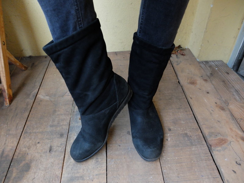 Wildlederstiefel von Ecco gefüttert Winterstiefel Lederstiefel Vintage Hipster Blogger