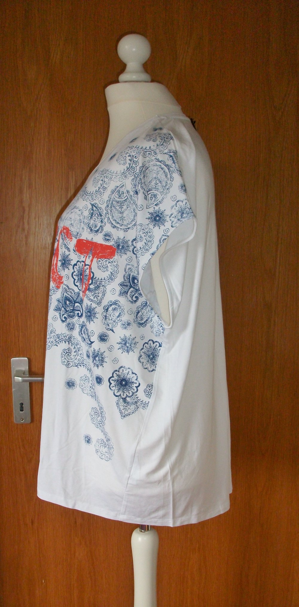 #Plussize C&A #Clockhouse T-Shirt mit Print, weiß, Gr. 54, ungetragen