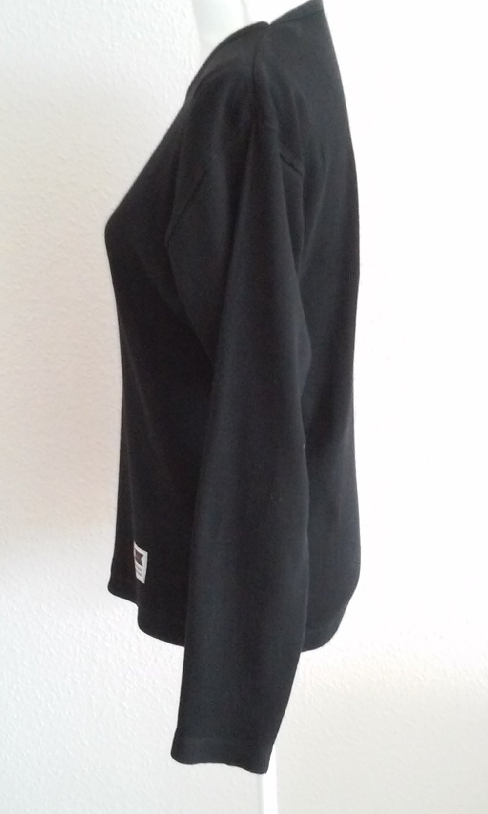 Sweatshirt Langarm Shirt Rundhals Pulli Basic Oberteil/Unterzieher schwarz sportswear