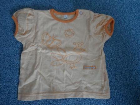 zuckersüßes T-Shirt Gr. 68 Puffärmel, Stickerei